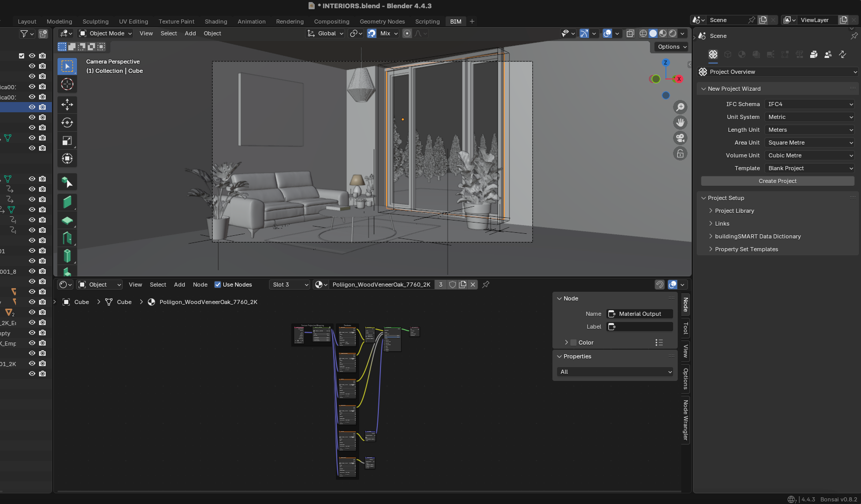 Wireframe model showing detailed geometry created in Blender